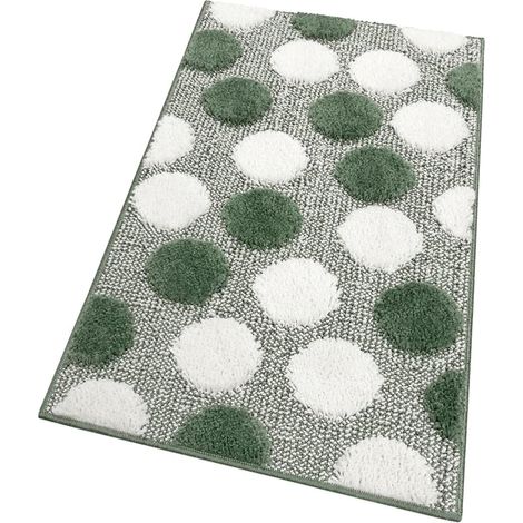Tappeto Bagno Camera Antiscivolo Shaggy Moderno Scendi Doccia Assorbente 100% Made In Italy Verde - 65x180 cm