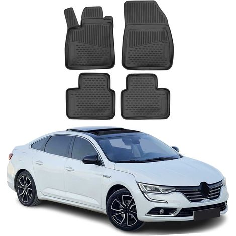 Tapis de Sol Compatible avec Renault Talisman 2015-2023 Caoutchouc TPE Noir