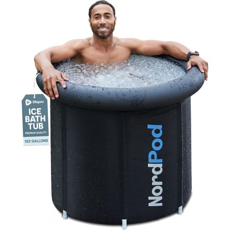 Baignoire glacée portable pour plongée froide avec housse et sac de rangement, piscine profonde durable pour athlètes et adultes, baignoire froide compacte et facile à transporter (1/5)