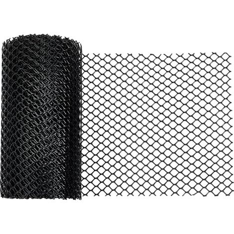 5mx204mm clôture de volaille en plastique noir de grillage poulet avec cordon filet protection Hexagonal filet anti-chute grillage clôture jardinage filet poulet Floral (1/5)