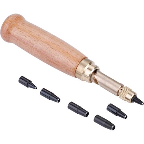 Outil de perforation pour œillets de bracelet de montre en cuir, poinçon rotatif à main (1/5)