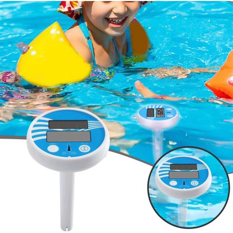 Thermomètre flottant, thermomètre de piscine solaire, équipement de piscine, avec écran LCD, facile à lire, IPX8 (1/5)