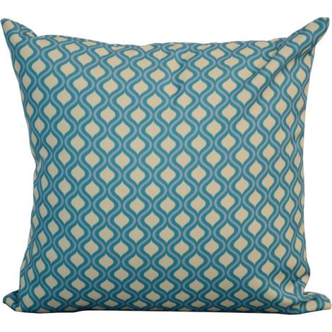 PROLOISIRS Coussin déhoussable exterieur décor Motif Graphique rond vert 45 x 45 cm