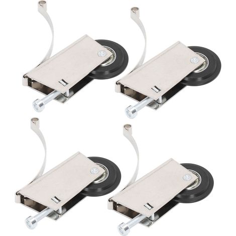 Poulie De Porte Coulissante - Acier Inoxydable - Diamètre 40 mm - Pour Armoire Cuisine Etc - Lot De 4 (1/5)