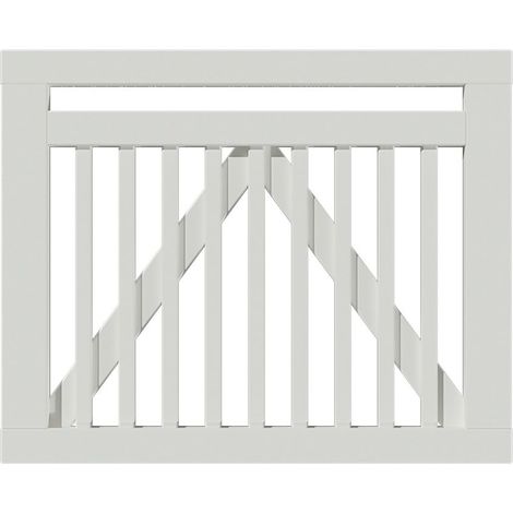 Plus Tor Linea 100 x 80 cm RAL 9010 Weiß (1/3)