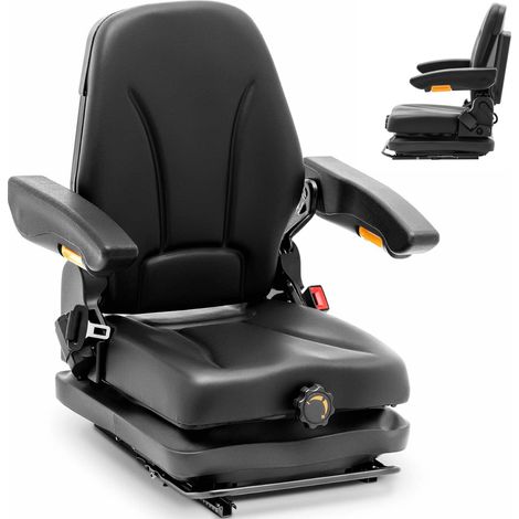 Sillón reclinable con reposabrazos y asiento tipo cinturón de tractor de 42x47 cm.