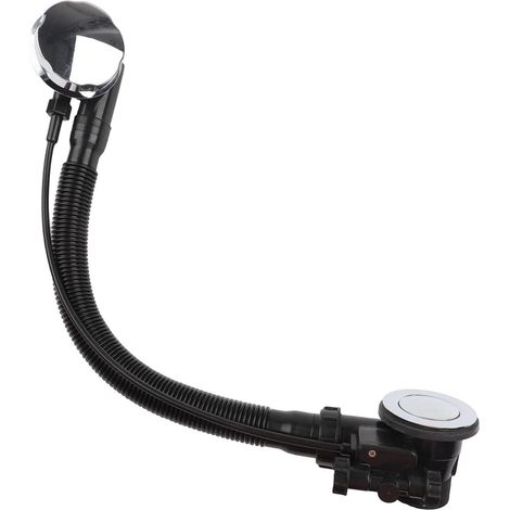 Bouchon pop-up - inox/laiton - noir - réglable - pour lavabo (1/5)