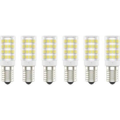 E14 LED Light Bulbs, 5W (50W Equivalent), Cool White (6000K), AC 220–240V, Flicker-Free, Non-Dimmable, 300 Lumens, CRI 80, 6-Pack – (Cool White, 5W) [Energy Class A+] (1/4)