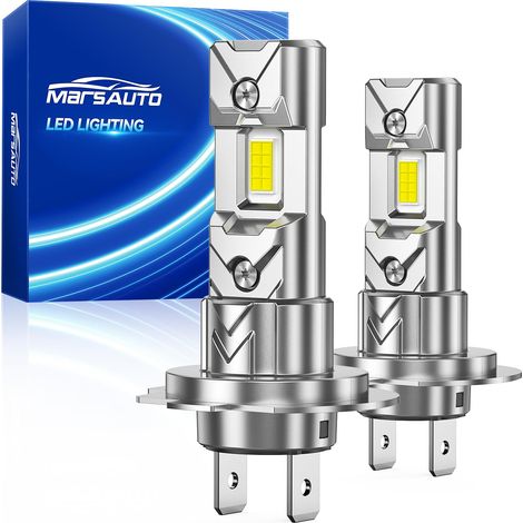 Ampoule LED H7 120 W 40 000 lm pour remplacement d'halogène, 6 fois plus lumineuse, taille identique à l'halogène (1:1), installation Plug & Play, durée de vie supérieure à 60 000 heures (1/3)