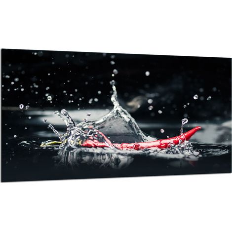 PLAQUE DE PROTECTION EN VERRE POUR CUISINIÈRE 90x52 PIMENT (1/5)