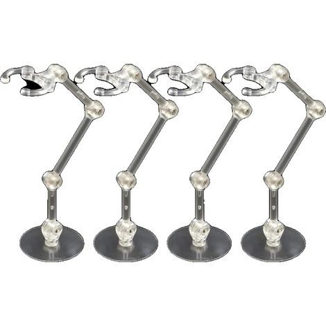 Soporte de exhibición para figuras, material de PVC duradero, compatibilidad versátil, 4 piezas (1/2)