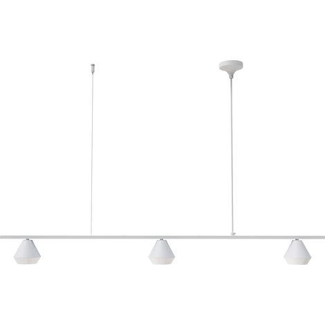 Suspension linéaire avec trois spots blancs (1/4)