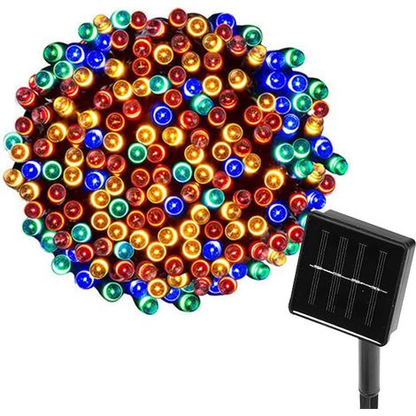 12 m lange Solar-Lichterkette mit 100 LEDs für die Gartendekoration (1/5)