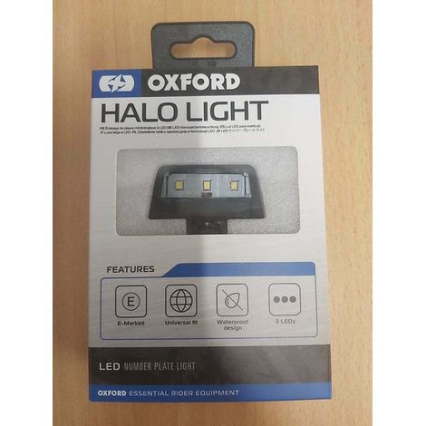 Luz LED tipo halo para matrícula con tres potentes diodos Oxford.