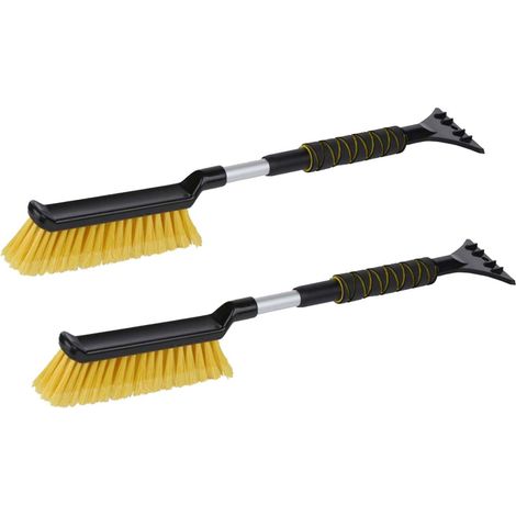 Lot de 2 Grattoir à Glace Télescopique avec Brosse DUNLOP - Poignée Antidérapante, Nettoyage Neige & Givre, Auto & Utilitaire (1/3)