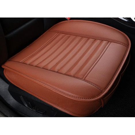 Autositzbezug aus PU-Leder mit Bambuskohle-Print, atmungsaktiv, passend für 90 % aller Automodelle, Vordersitz, 1 Stück, pflanzlich (1/5)