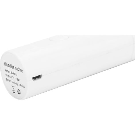 Elektrischer Milchaufschäumer mit USB-Anschluss, 3 Geschwindigkeitsstufen, Schneebesen, Handmixer, weißes Haushaltsgerät (1/5)