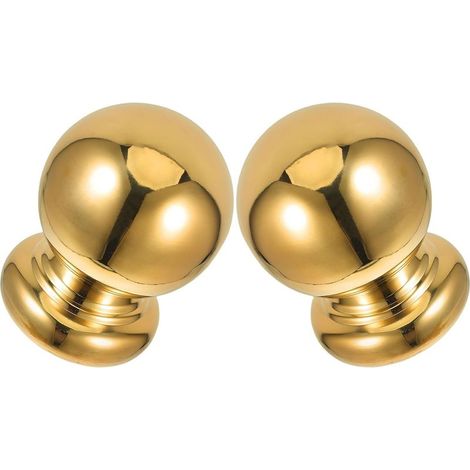 2 Stück Goldfarbene Edelstahl Kugelkappen for (1/5)