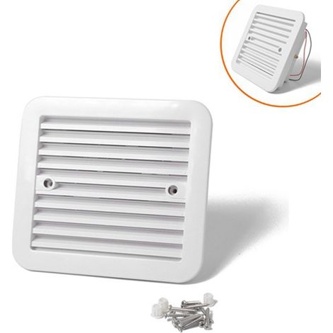 RV conversion accessories, white side air vent for cars, RV one-way dustproof ventilation fan (1/4)