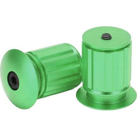Lenkergriff-Endkappe, Lenkerblock mit Spreizsicherung aus Aluminium, grünes Lenkerende (1/5)