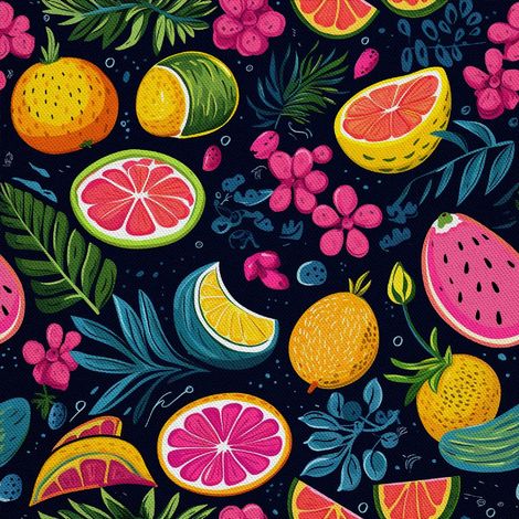 Tela decorativa para exteriores Oxford - Motivo frutal  DX6743 (1/5)
