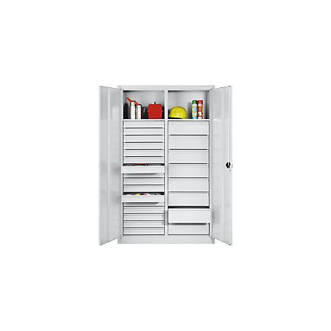 C+P 932639 Armoire d'atelier en tôle d'acier 2 tablettes