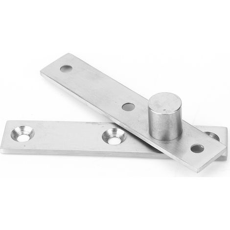 2 charnières pivotantes à 360 degrés en acier inoxydable, pour porte rotative, longueur 95 mm, pivot excentrique