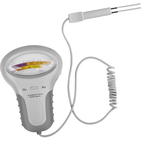2 En 1 Digital PH metre Testeur de la qualité de l'Eau Chlormessgerät Wassertestgerät pour l'eau Potable, Piscine, Aquarium ou Piscines(Anglais) (1/4)