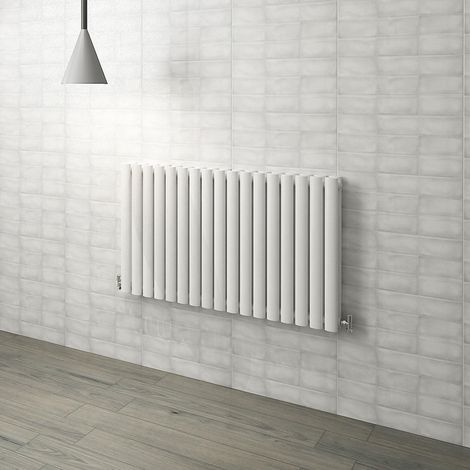 Oval Column Radiator 600x1003mmWhite Horizontal Radiator Double Modern Central Heating Radiators (1/5)