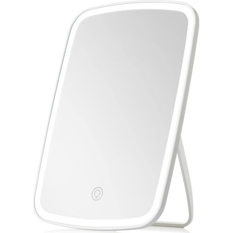 Miroir de maquillage à écran tactile Miroir de maquillage avec luminosité LED réglable USB portable rechargeable (1/5)