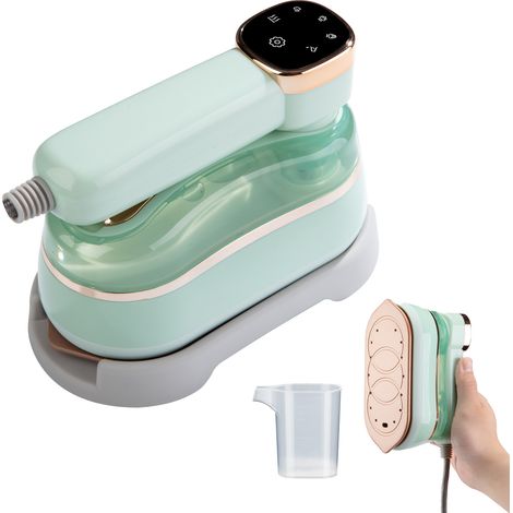 Fer à repasser vapeur portable pour vêtements, mini défroisseur de voyage portatif de 1400 W avec 4 modes, réservoir de 140 ml pour un défroissage puissant, écran LCD, petit fer idéal pour la maison (1/4)