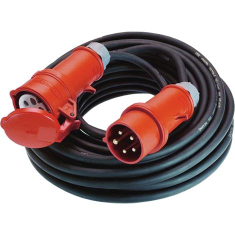 BACHMANN EXTENSION 5G4MM² NOIR, H07RN-F CEE 16A ROUGE 400V, 10 M 346171