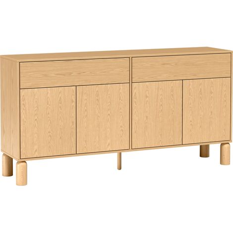 Selsey Sanden - Sideboard mit 2 Schubladen, Eiche Bookmatch, 180 cm (1/5)