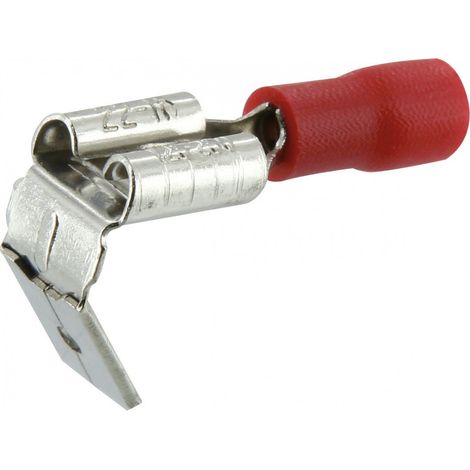 Clip misto pre-isolato rosso 6,35 mm - 10 pezzi