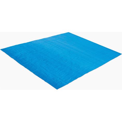 Summer Waves – Tapis de sol pour piscine carrée 5,13 x 5,13 m – Couleur bleue – Protection liner contre frottements – Compatible piscines gonflables et tubulaires