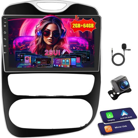 2G+64G Android 15 Autoradio pour Clio 4 2012-2018 avec Wireless Carplay Android Auto, 10 Pouces écran Tactile Poste Radio Voiture Bluetooth GPS WiFi RDS/FM Caméra de Recul (1/5)