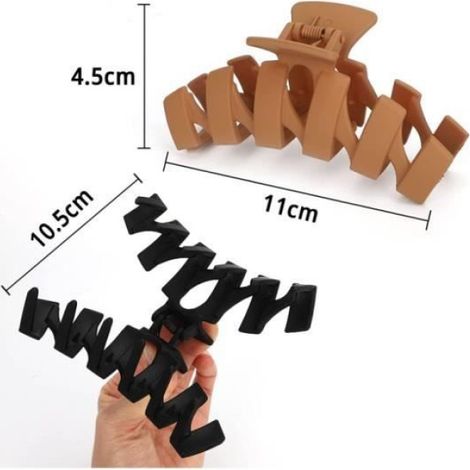 4 Pièces Grande Pince Cheveux Femme, 11cm Pince à Cheveux Antidérapante, Acrylique Pince a Cheveux Crabe pour Femmes et Filles (1/4)