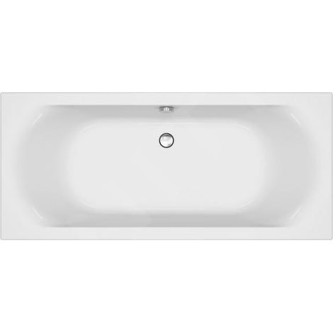 Cersanit – Baignoire rectangulaire 180 x 80 cm en acrylique blanc – Volume 230 l – Pieds réglables inclus – S301337 (1/3)
