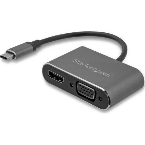 StarTech.com Adaptateur USB-C VGA HDMI Gris Sideral (1/5)
