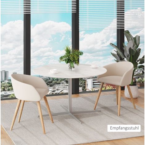 Chaises salle manger lot de 2 rembourrées beige OKMYHOME (1/5)
