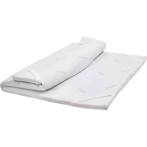 Freccia surmatelas double, surmatelas avec oreiller, surmatelas en mousse à mémoire de forme, surmatelas hypoallergénique et respirant, 100% fabriqué en Italie, 160x190xh5 cm (1/4)