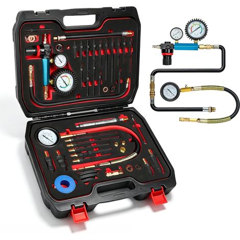 Testeur de Compression et Fuite 46 Pièces pour Moteurs Essence Diesel (1/5)