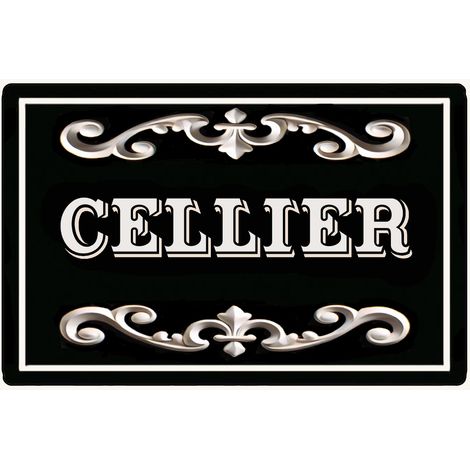 Plaque de porte en métal Cellier (1/2)