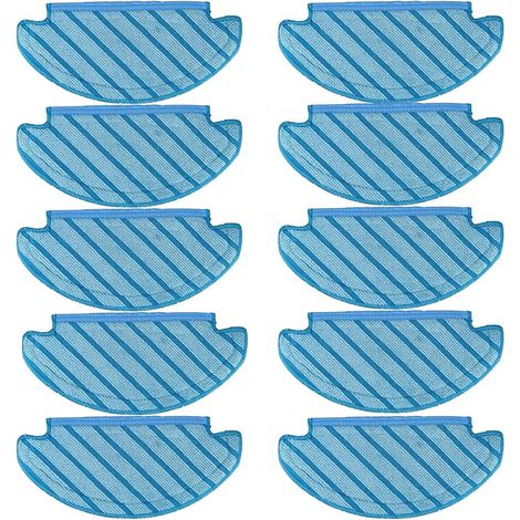 Lot de 10 serpillères pour Robot aspirateur Ecovacs Deebot Ozmo T8 AIVI T8 Max and T8 Series/ N8 Pro Plus/ N8 Pro (1/5)