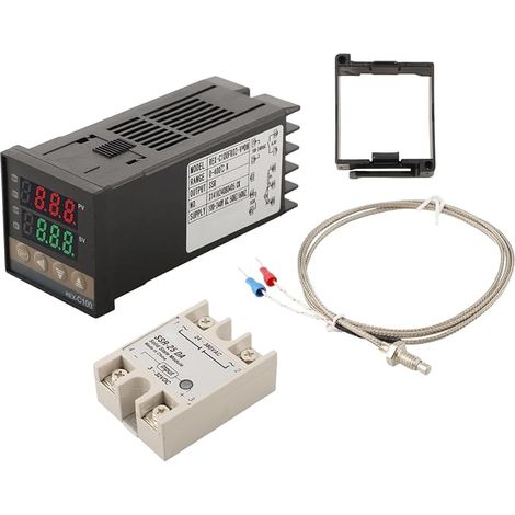 Kit regolatore di temperatura PID per allarme termocoppia, relè PID SSR (1/5)