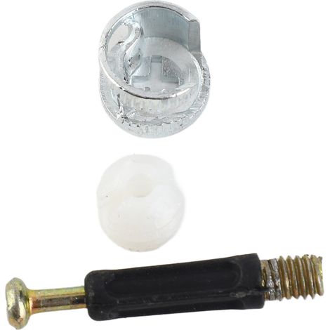 Kit de 100 fixations excentriques 3 en 1 pour meubles, écrous et vis, quincaillerie, connecteurs à roue excentrique (1/5)