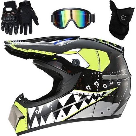 Eosnow Casque de Motocross intégral hors route, moto électrique hors route, moto de montagne avec lunettes, housse de gants (1/5)