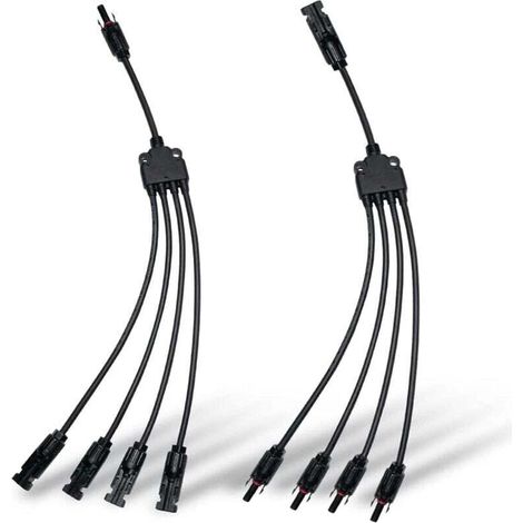 Y connector for solar panel - 1 to 4 parallel connectors - kit (M/FFFF, F/MMMM) (1/4)