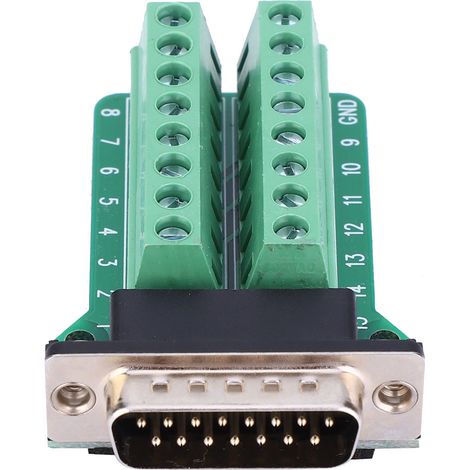 Lot de 2 connecteurs mâles DB15-G2-00 pour bornier, type à riveter. (1/5)