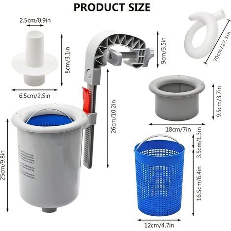 Panier de skimmer / Filtre à débris gris- (1/4)